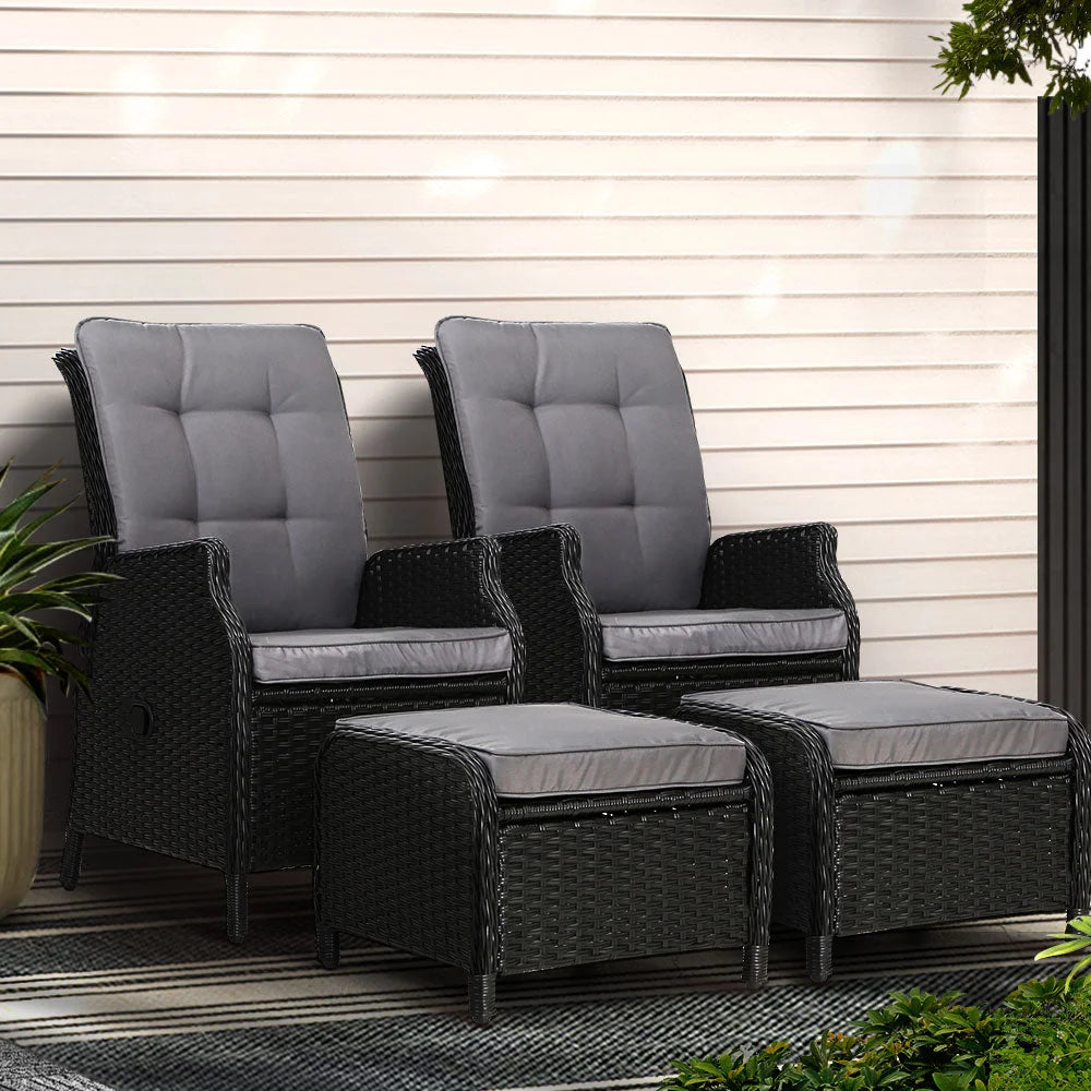 Recliner Chairs Sun lounge Outdoor Furniture Patio Wicker