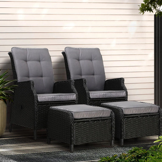Recliner Chairs Sun lounge Outdoor Furniture Patio Wicker