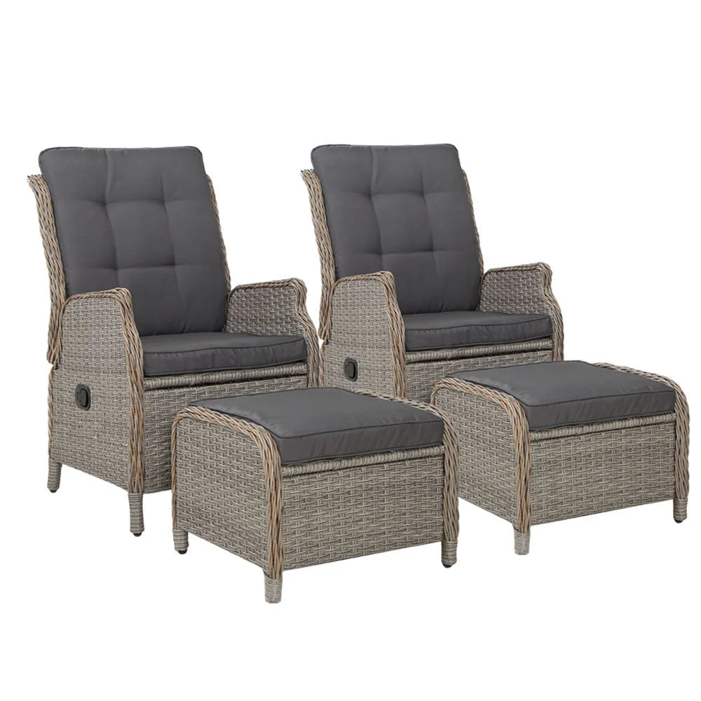 Recliner Chairs Sun lounge Outdoor Patio Furniture Wicker