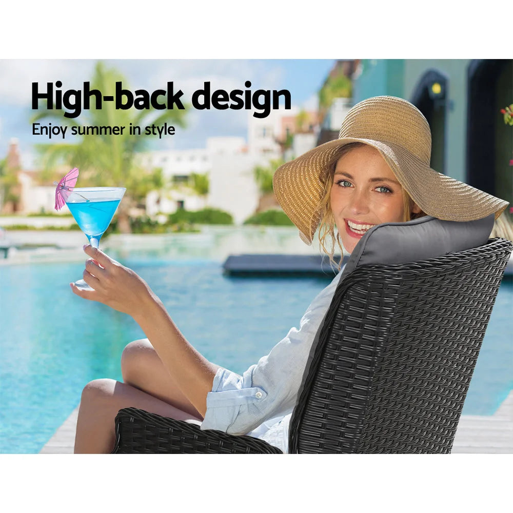 Recliner Chairs Sun lounge Outdoor Setting Patio Garden