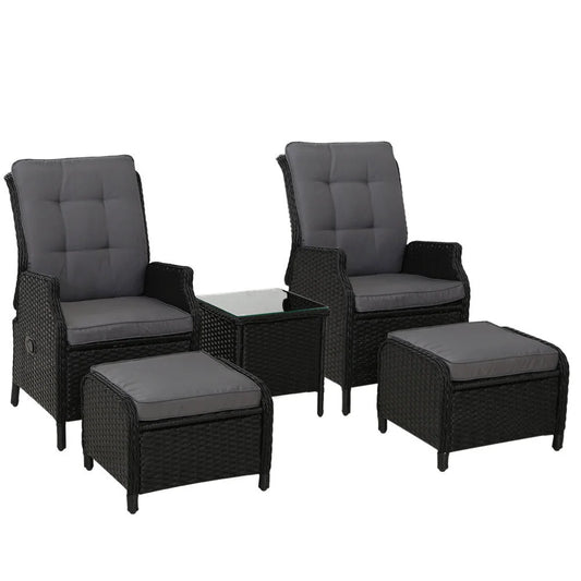 Recliner Chairs Sun lounge Outdoor Setting Patio Garden