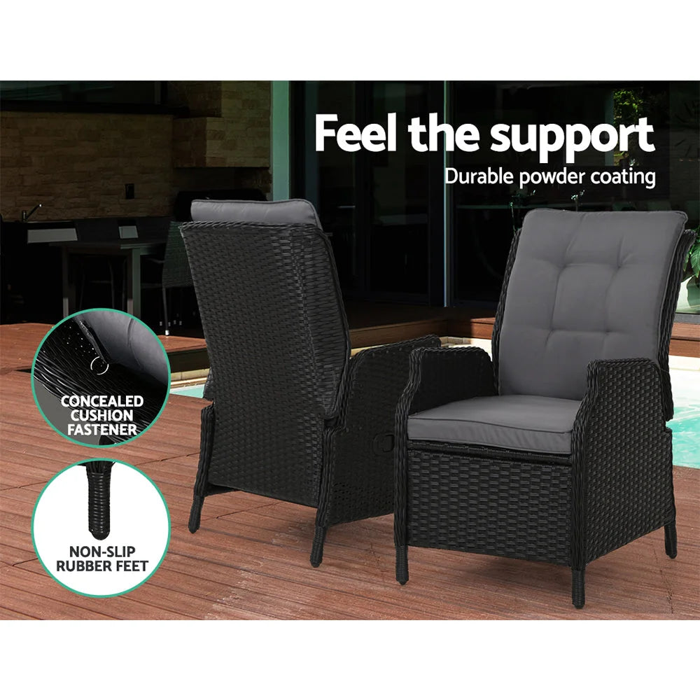 Recliner Chairs Sun lounge Outdoor Setting Patio Garden