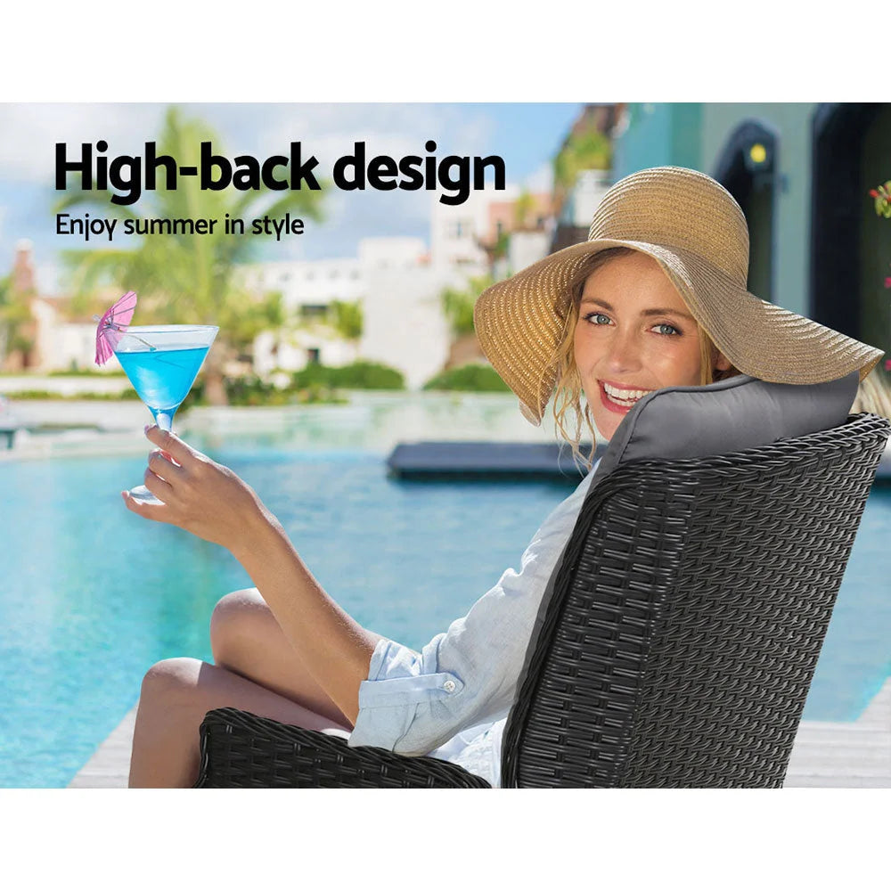 Recliner Chairs Sun lounge Outdoor Setting Patio Garden