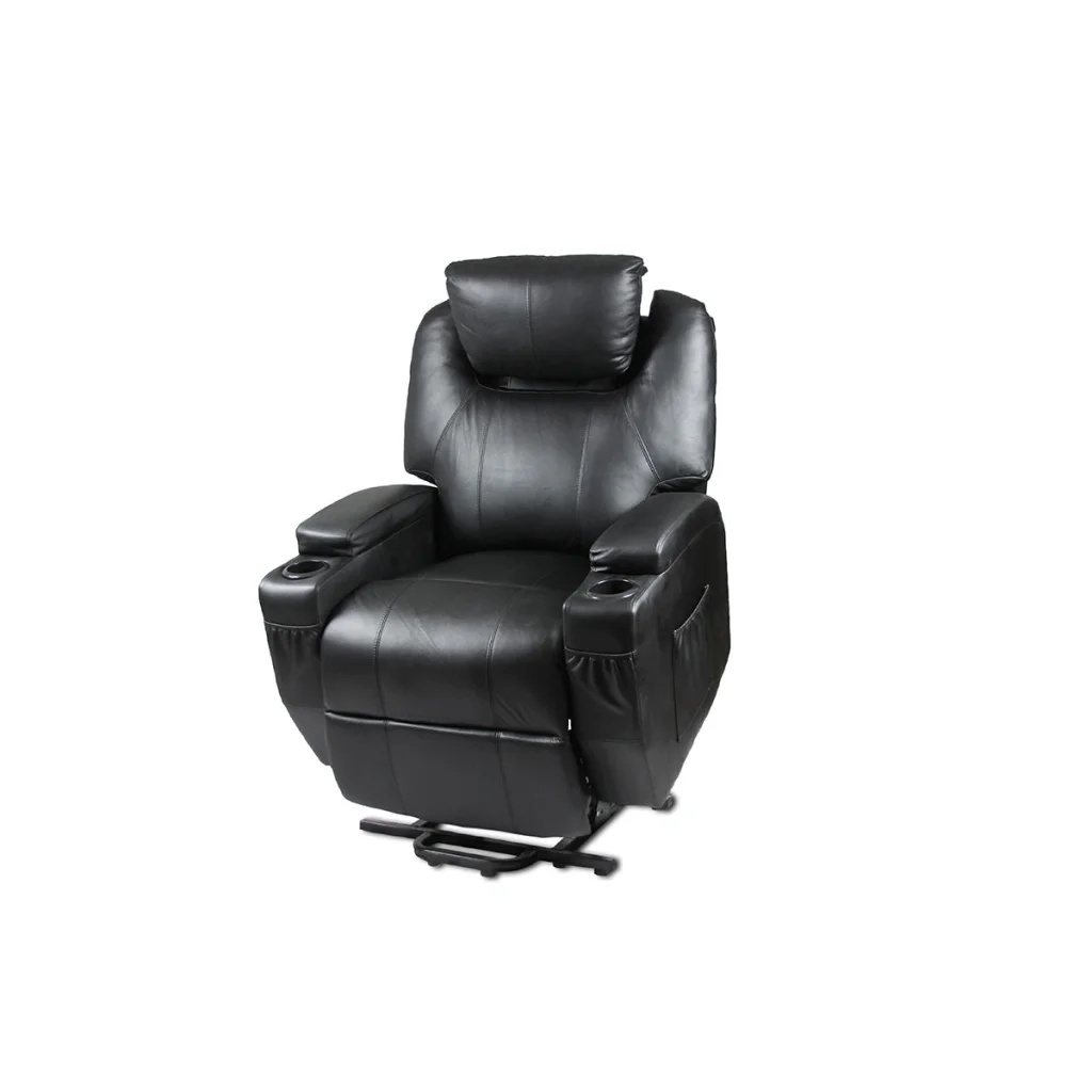 Recliner Lift Heat Massage Armchair Sofa Leather 2 Motor