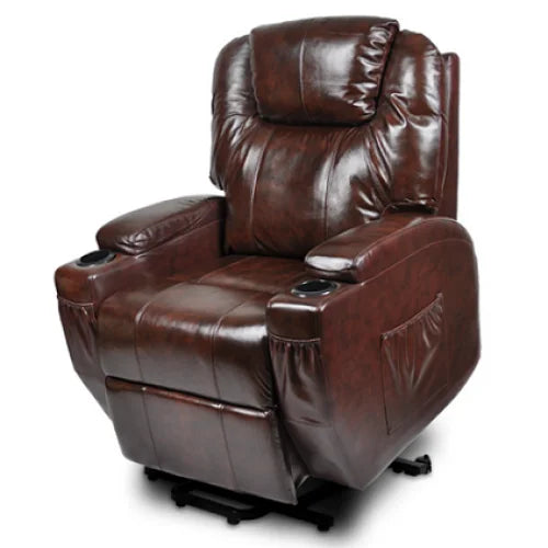 Recliner Lift Heat Massage Armchair Sofa Leather 2 Motor