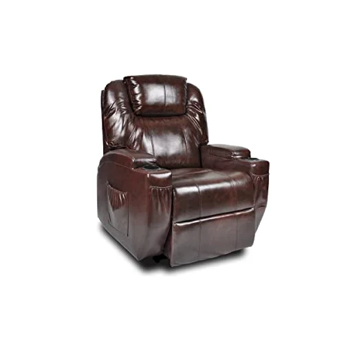 Recliner Lift Heat Massage Armchair Sofa Leather 2 Motor