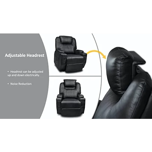 Recliner Lift Heat Massage Armchair Sofa Leather 2 Motor