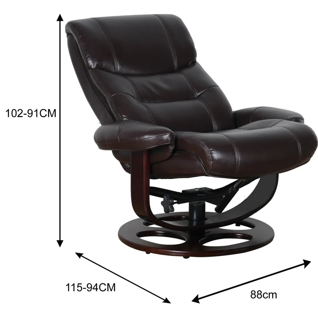 Reclining Lounge Arm Chair Julio Faux Leather Premium