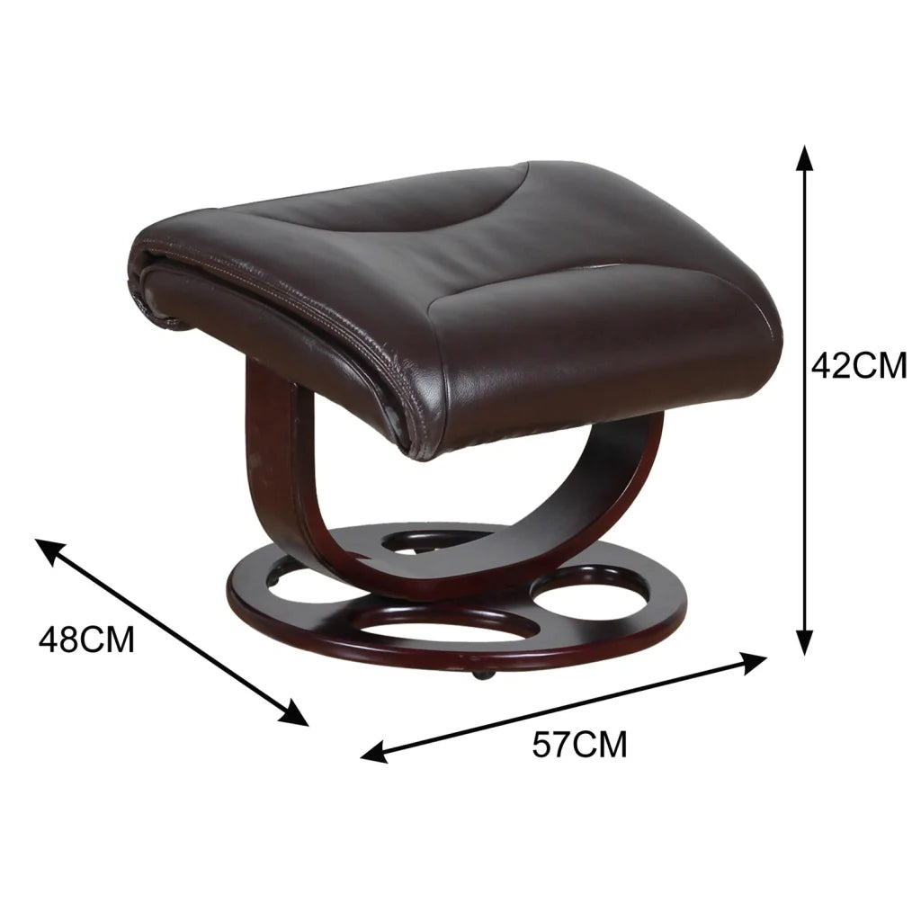 Reclining Lounge Arm Chair Julio Faux Leather Premium