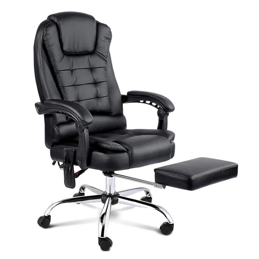 Reclining Massage Chair 8-Point Black - Office