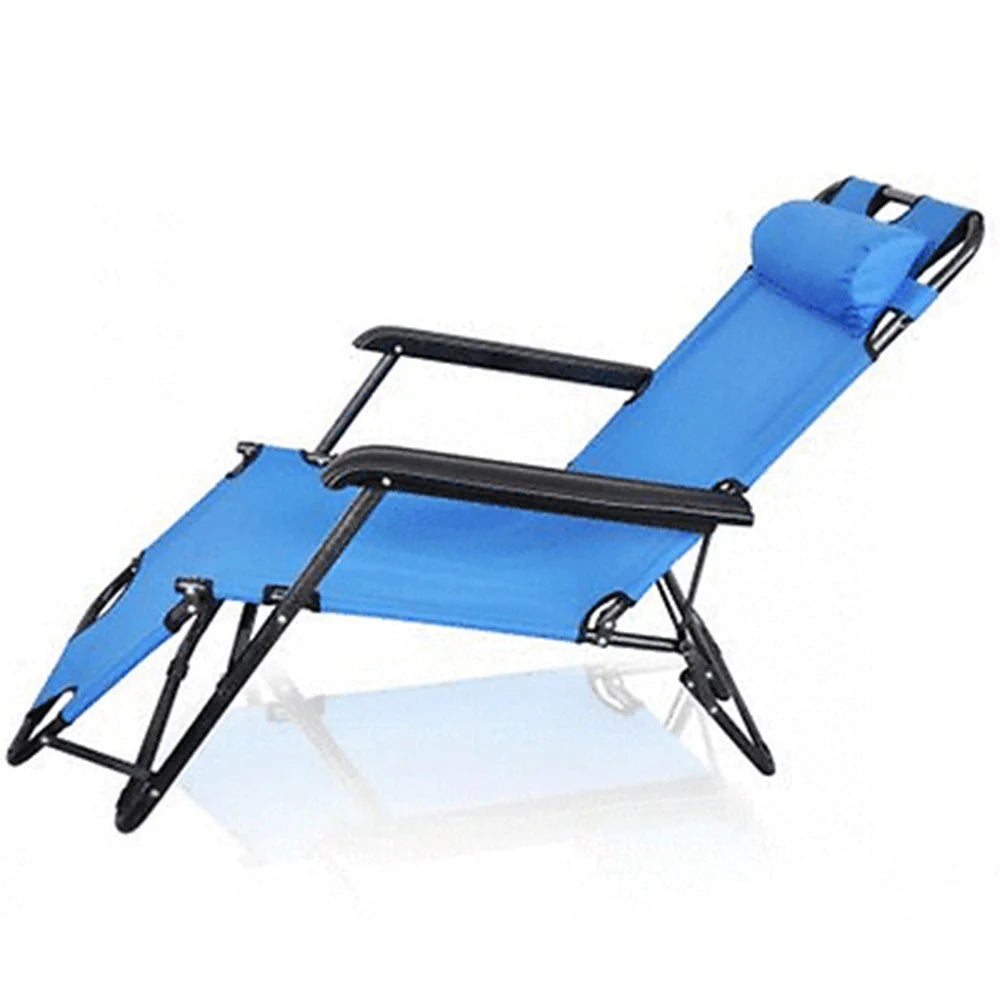 Reclining Sun Beach Deck Lounge Chair Outdoor Folding