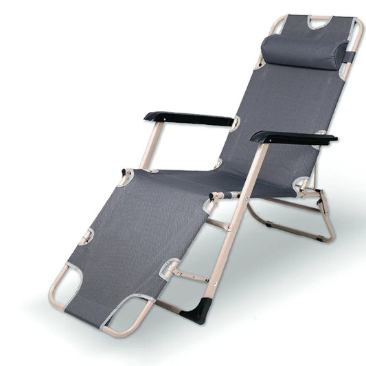 Reclining Sun Beach Deck Lounge Chair Outdoor Folding