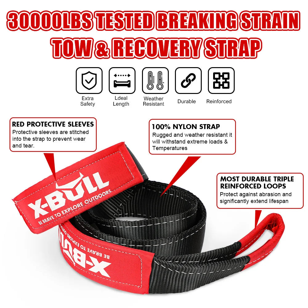 Recovery Kit 4X4 Off-Road Kinetic Rope Snatch Strap Winch