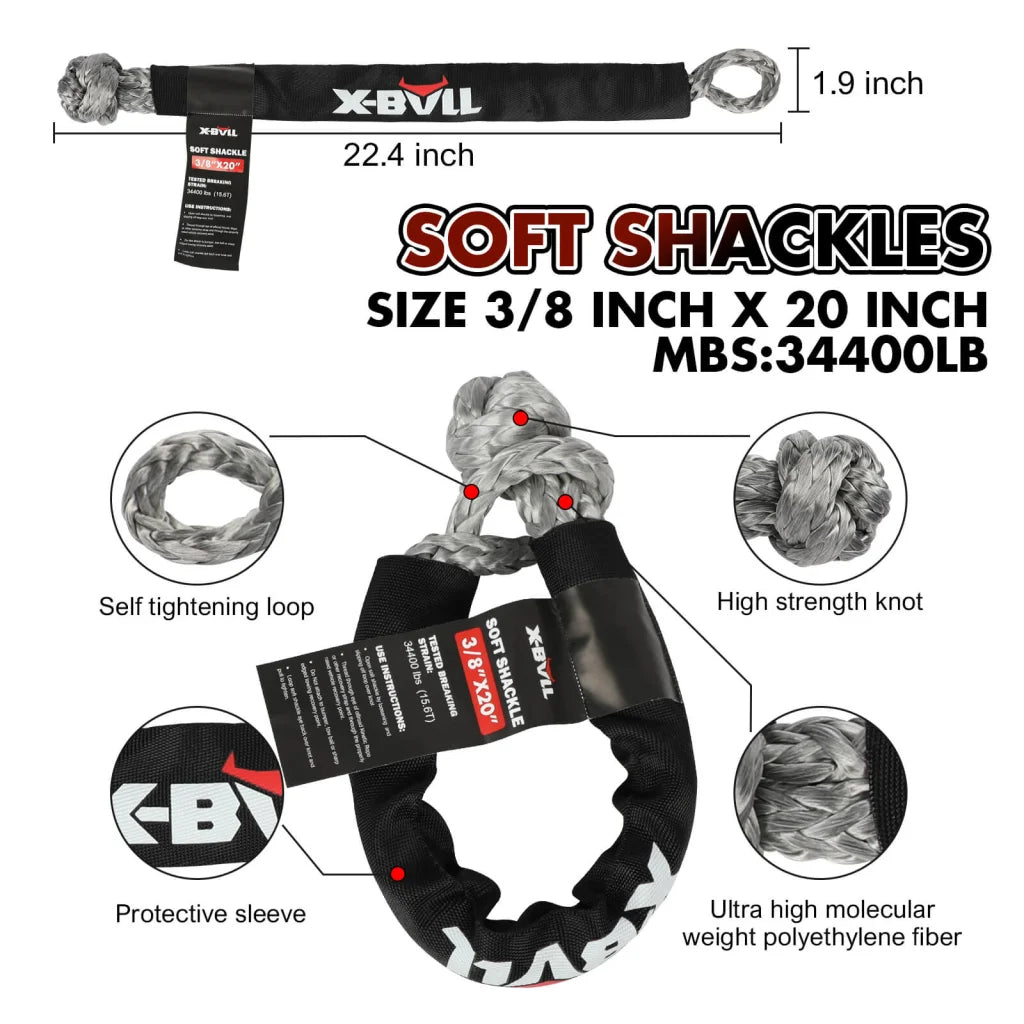 Recovery Kit Kinetic Rope with Hitch Receiver 5T Recovery