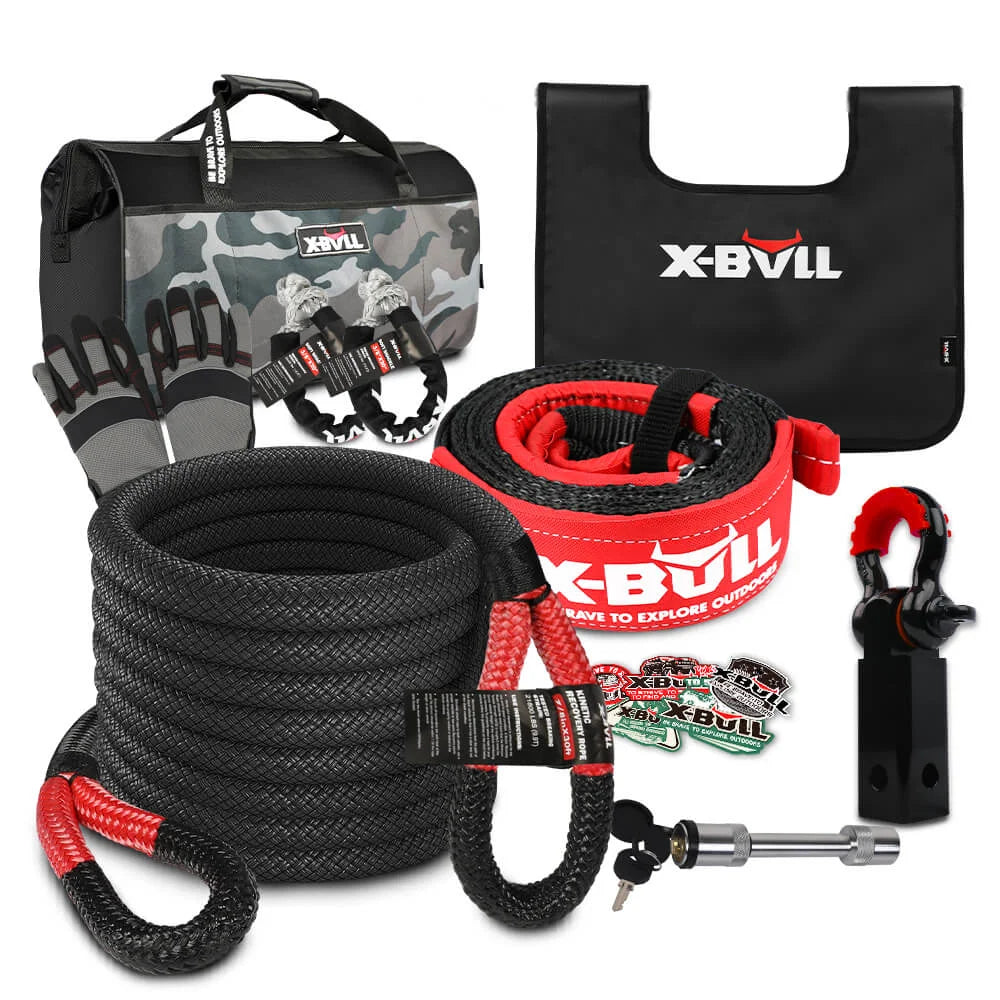 Recovery Kit Kinetic Rope with Hitch Receiver 5T Recovery
