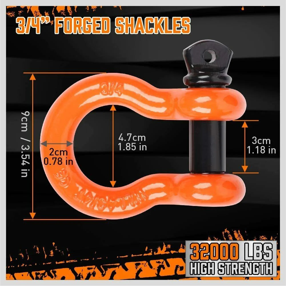 Recovery Tow Straps Kit 9.1M Heavy Duty 32,000LBS