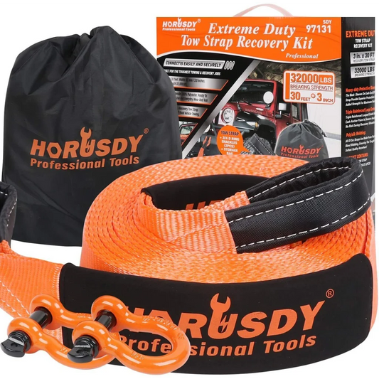 Recovery Tow Straps Kit 9.1M Heavy Duty 32,000LBS