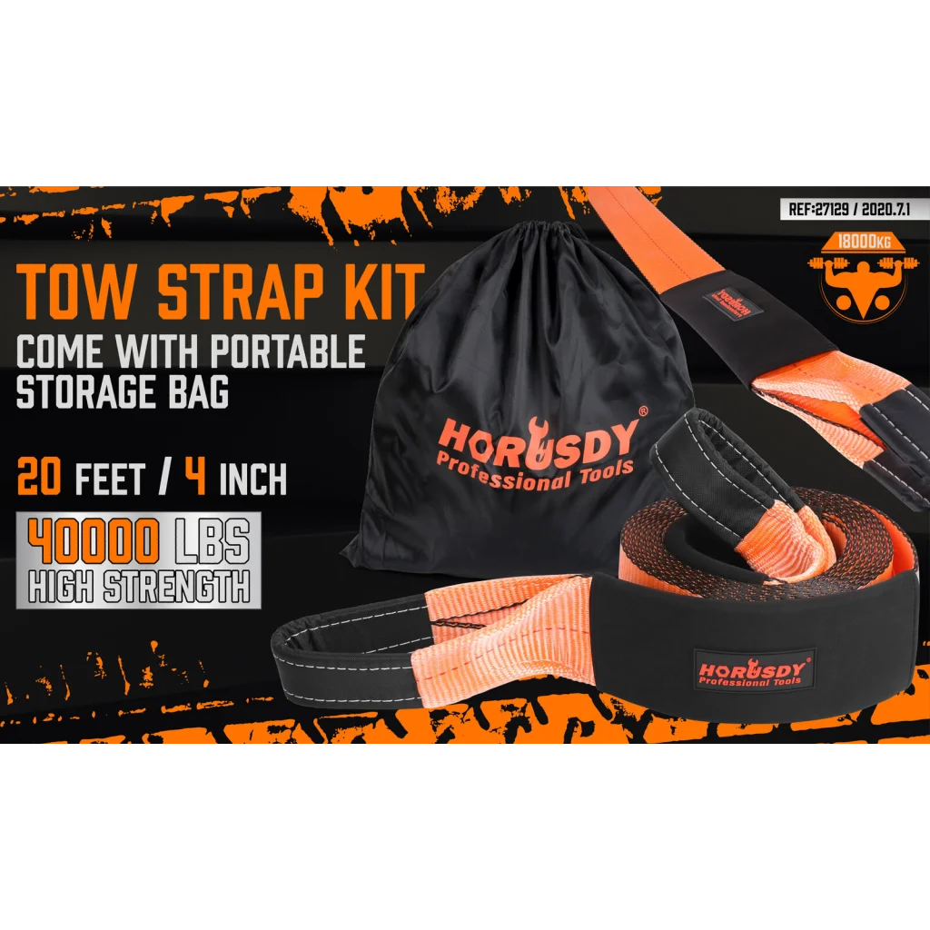 Recovery Tow Straps Kit 9.1M Heavy Duty 32,000LBS