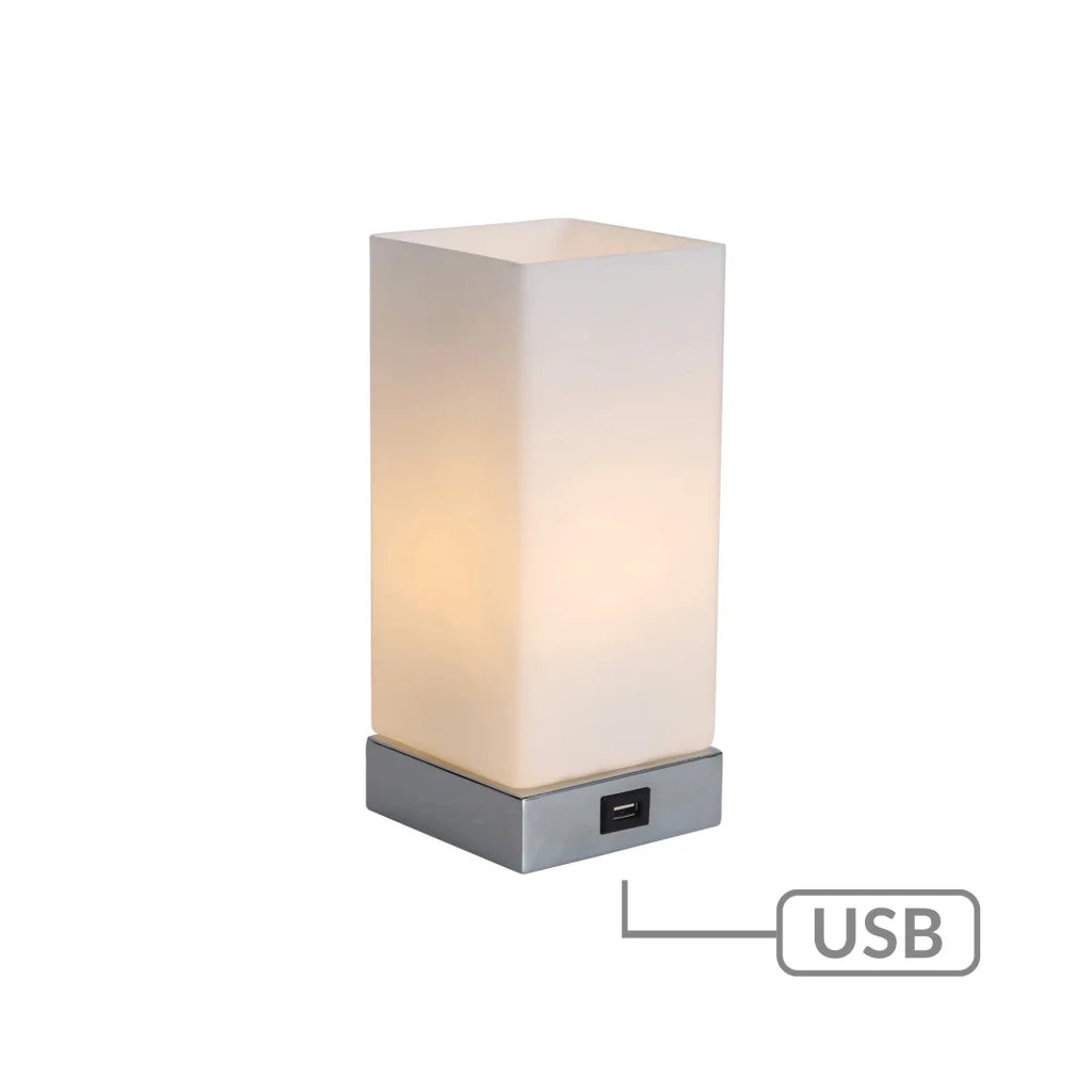 Rectangle Touch Lamp Jessica with USB Port - Home & Garden