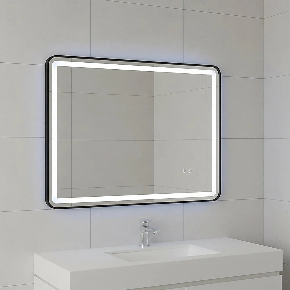 Rectangular Mirror LED Anti-Fog Illuminated Bathroom Living