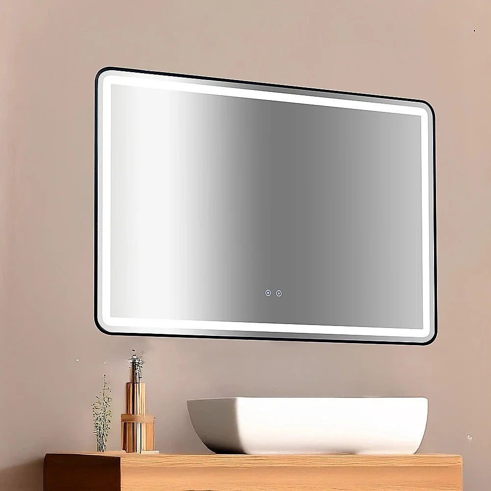 Rectangular mirror LED with tabletop context and item shape