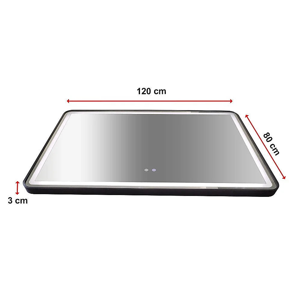 Rectangular mirror LED with size cues and product form