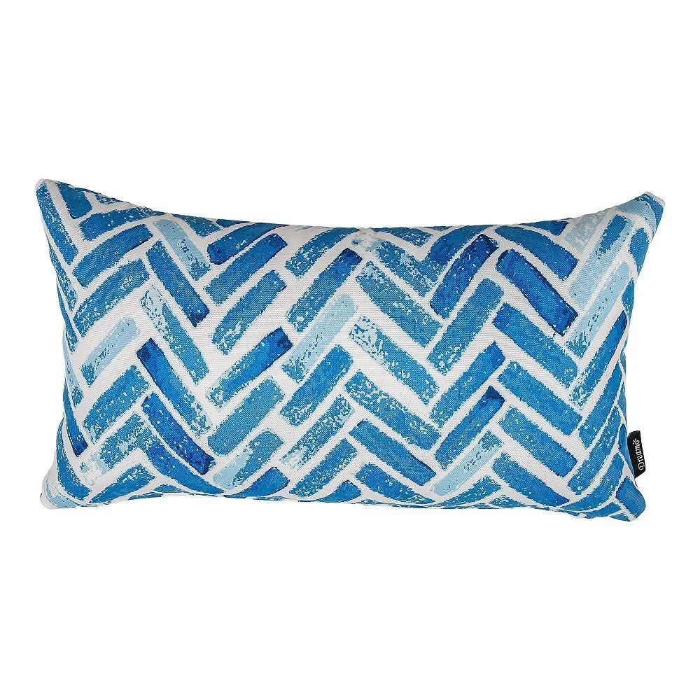 Rectangular outdoor cushion with handles, panels and accessory pieces