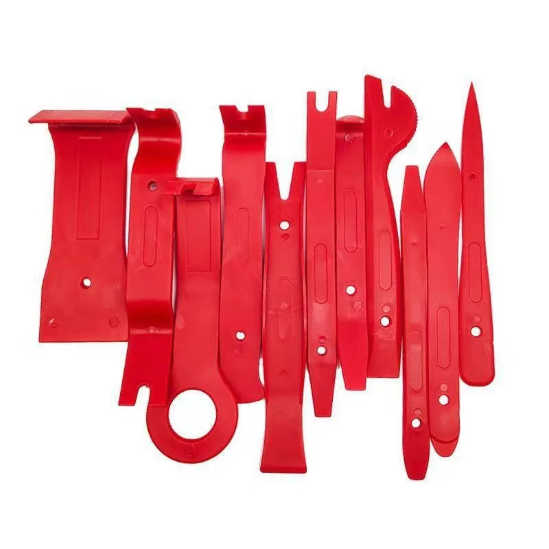 Red 38PCS Car Interior Trim Removal Tool Kit - Durable PP