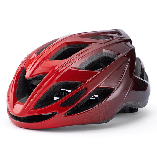 Red And Black Gradient Lightweight Adult Bicycle Helmet