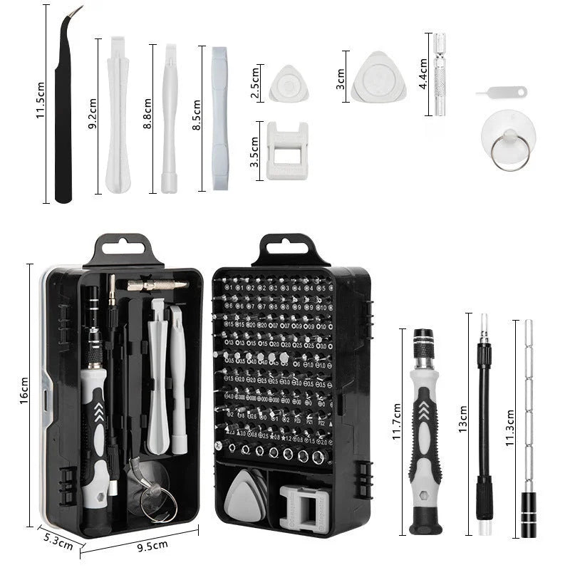 Red and Black Professional 115-in-1 Precision Screwdriver