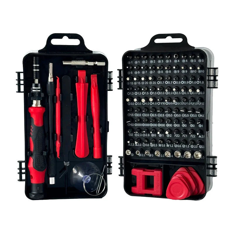 Red and Black Professional 115-in-1 Precision Screwdriver