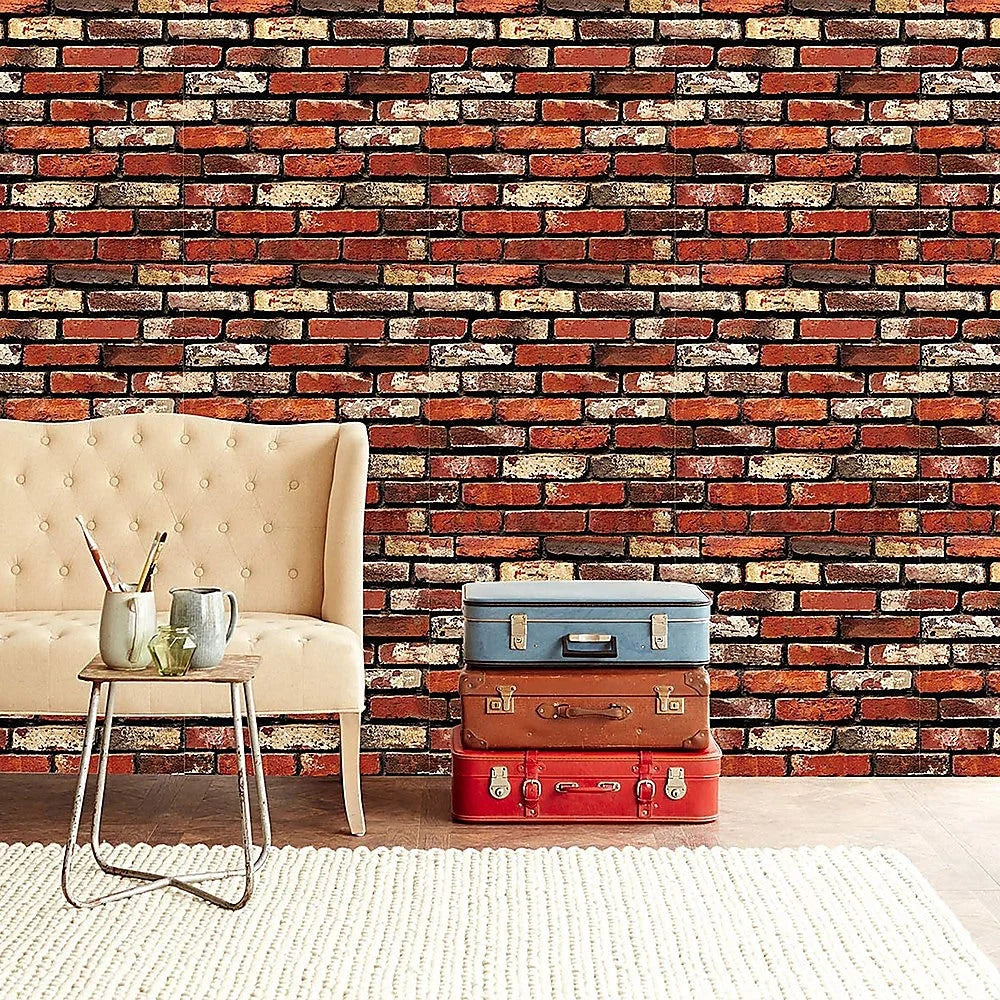 Red Brick Print Theme Wallpaper 10M 3D - Fitness Accessories