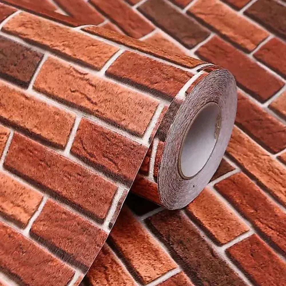 Red Brick Print Theme Wallpaper 10M 3D - Fitness Accessories