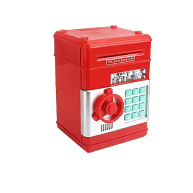 Red Children’s Mini Safe Piggy Bank with Fingerprint