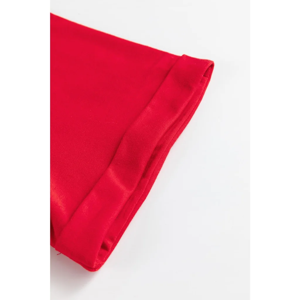 Red Christmas MERRY Graphic Cuffed Sleeve T Shirt - XL