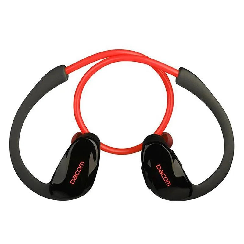 Red Dacom Athlete Bluetooth Earphones With Mic Sport