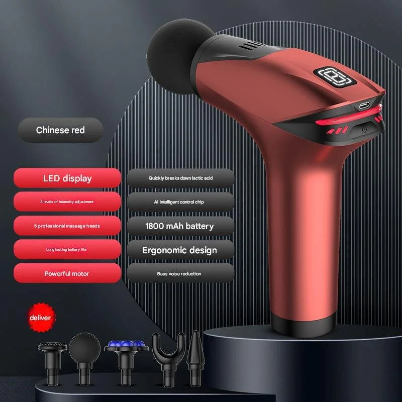 Red Fitness Muscle Relief Gun - Mini Cold Pack LED Display