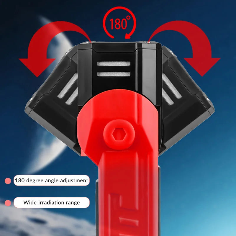 Red Flashlight Car Repair Light - LED Work Light Magnetic