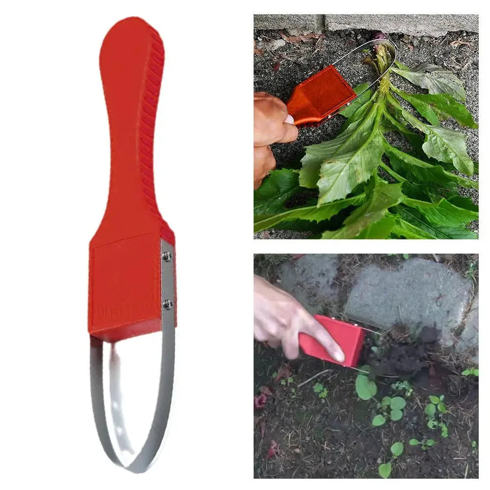 Red Garden Hand Weeder Tool Set - 2-Piece Set Fork Tips