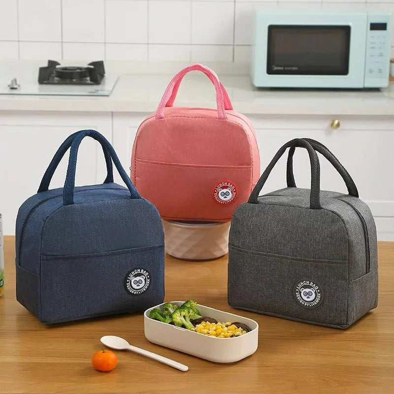 Red Insulated Lunch Bag - Waterproof Oil-Proof Bento Bag