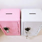 Red Mini Metal Safe Box with Combination Lock and Key