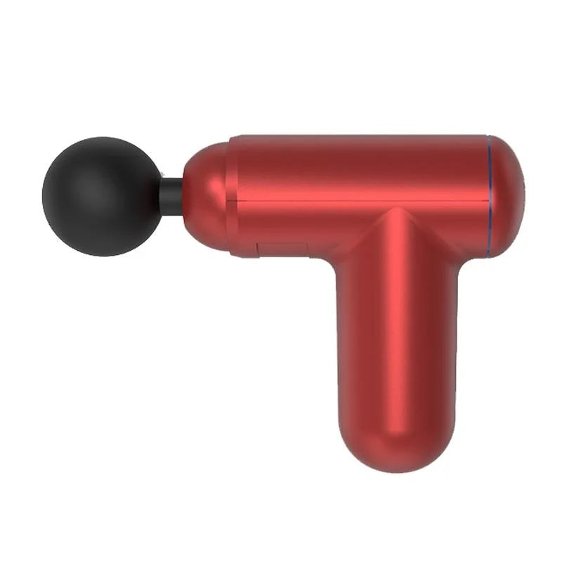 Red Mini Vibrating Fascia Massage Gun - Button Type