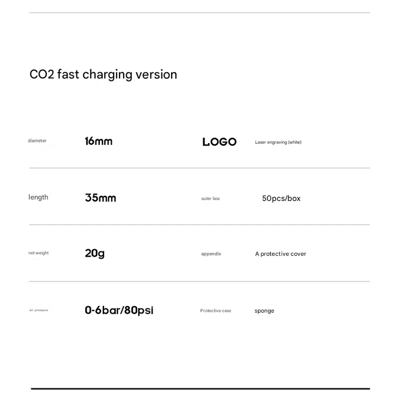 Red Portable CO2 Bike Tire Inflator with Nozzle - Quick
