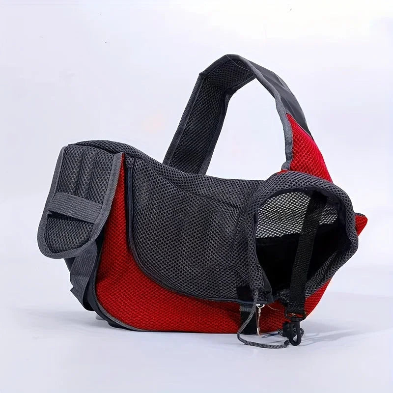 Red Portable Oxford Fabric Pet Carrier for Cats and Puppies
