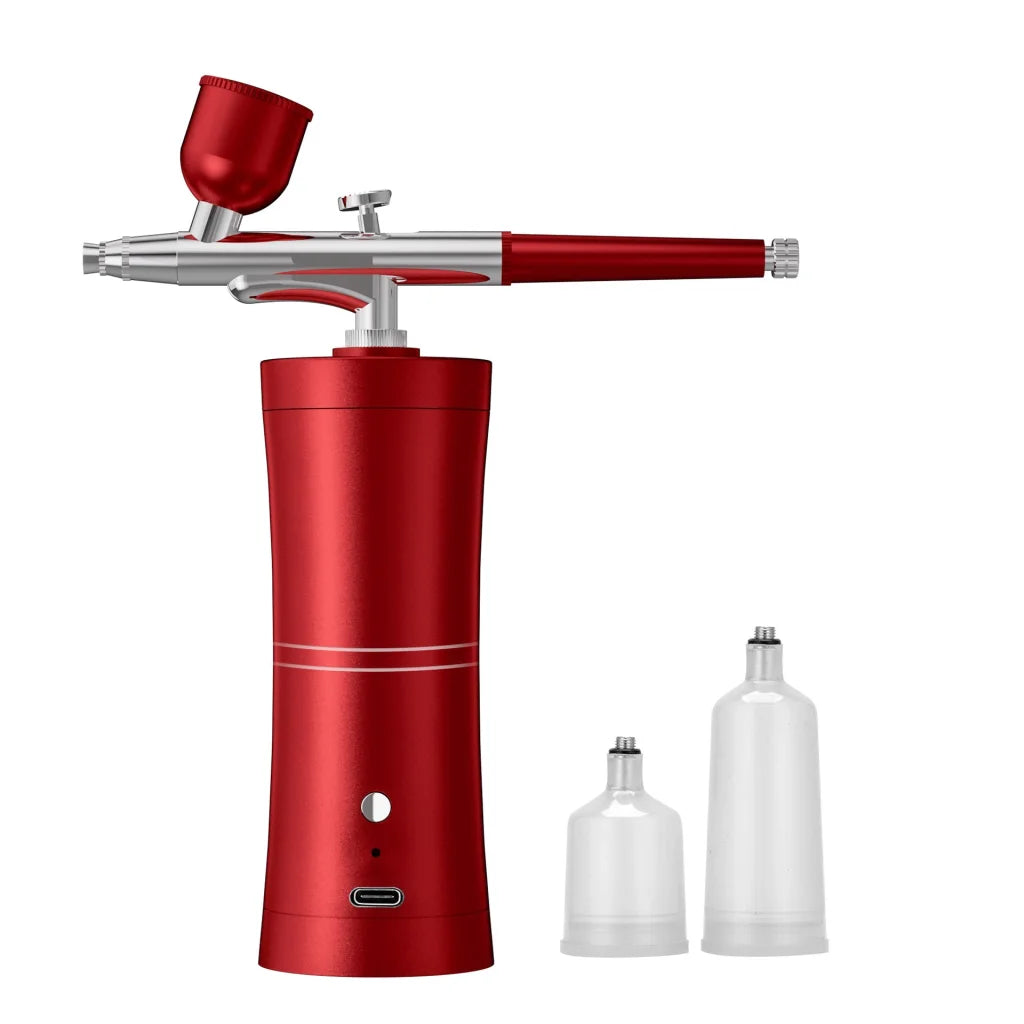 Red Portable Oxygen Infusion Airbrush - Facial Mist Sprayer