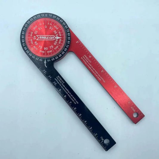 Red Precision 360-Degree Miter Saw Protractor - Aluminum