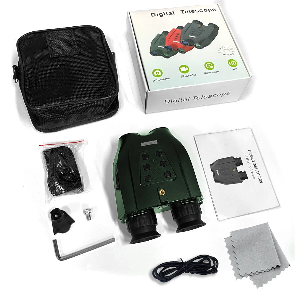 Red Professional HD Digital Night Vision Binoculars - 6X