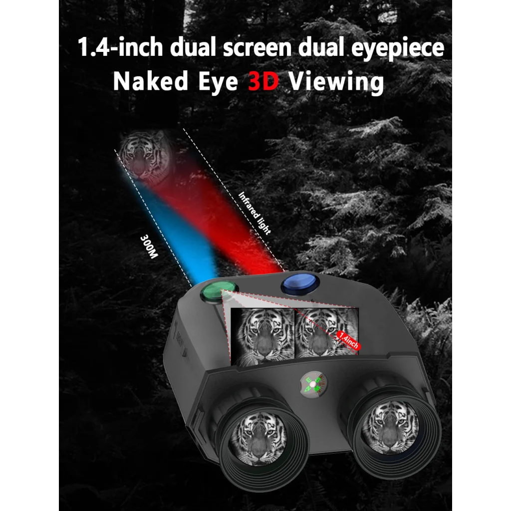Red Professional HD Digital Night Vision Binoculars - 6X
