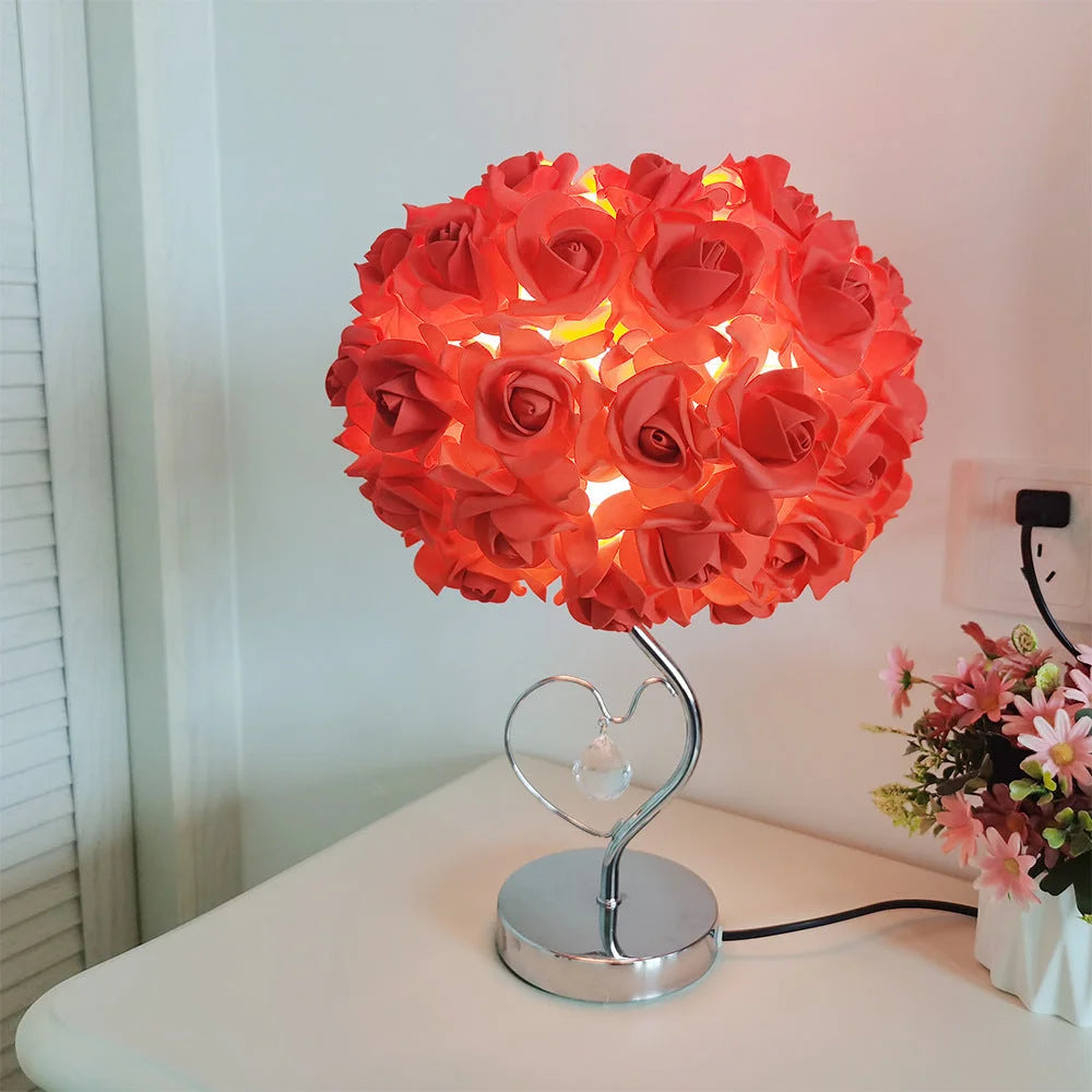 Red Roses And Silver Base Romantic Rose Flower