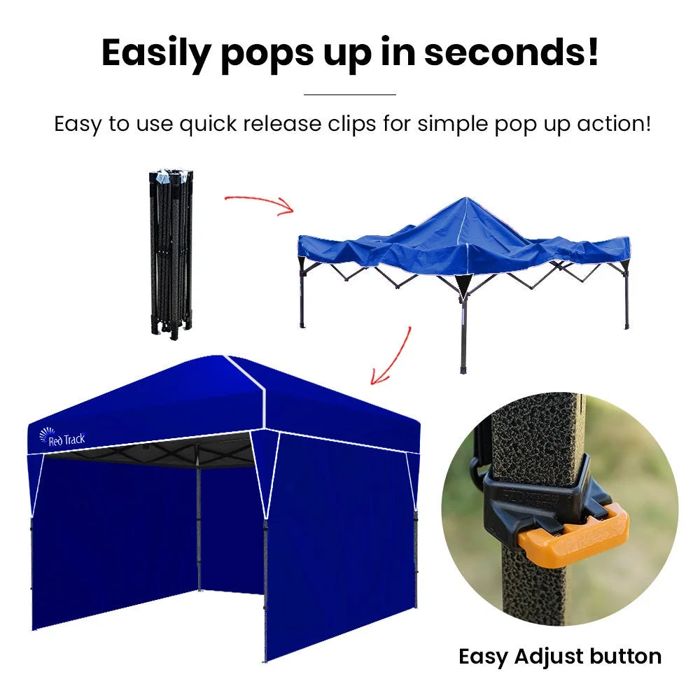 RED TRACK 3.6x2.2m Ultra Compact Folding Gazebo Walls Carry